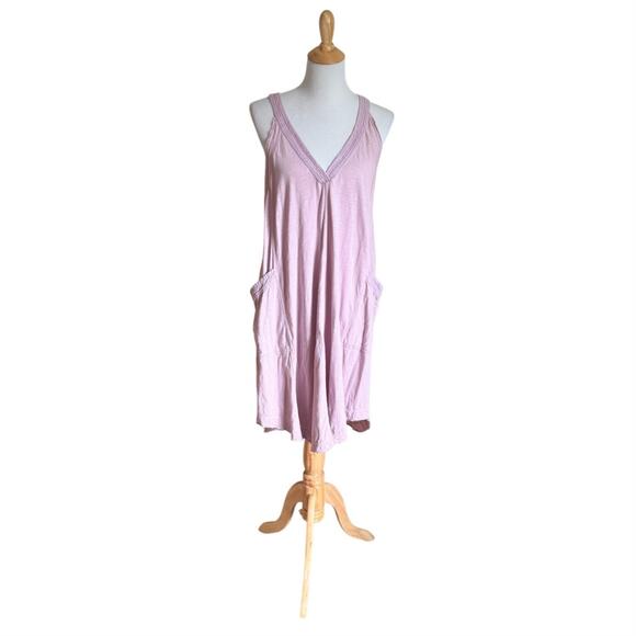 Daily Practice by Anthropologie The Carlie V-Neck Mini Dress Utilitycore Basic - Picture 1 of 6
